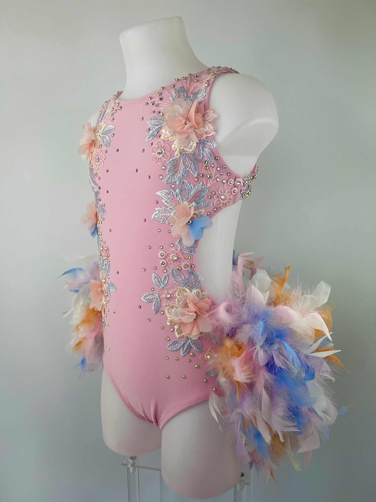 Pink Feather Show Costume