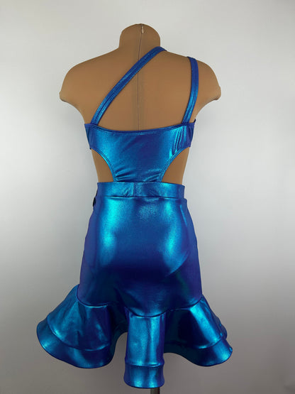 Blue/purple Shine Latin Dress