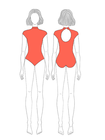 Cap-sleeve leotard