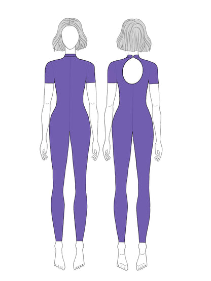 Short-sleeve catsuit