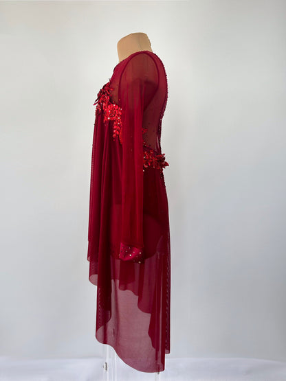 Wine Red lyrical dress