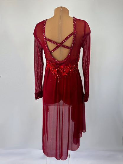 Wine Red lyrical dress